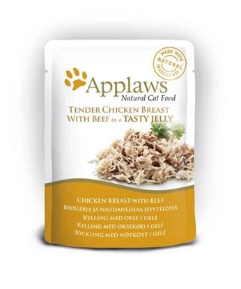 Picture of Applaws Pouches Cat Food in Jelly Chicken with Beef